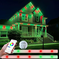 Lampu LED Natal Wifi Outdoor RGB, Lampu Pixel LED yang Dapat Diprogram, Lampu Titik LED Tahan Air