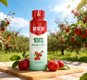 Jus de pomme de merisier 100% pur YuTangYuan 300ML sans sucre, ne augmente pas la glycémie, boisson concentrée, collation, HALAL, en bouteilles - Product Image 5