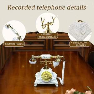 <span class=keywords><strong>Precio</strong></span> de fábrica, teléfono antiguo Vintage europeo para fiesta, cumpleaños, boda, libro de mensajes de Audio, moda, bendición de voz, teléfono <span class=keywords><strong>fijo</strong></span> - Product Image 4