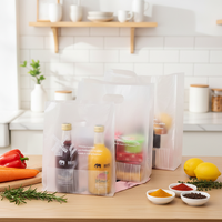 Sac fourre-tout en plastique personnalisé pour emporter, sac d'emballage en plastique imprimé, prix d'usine, vente en gros