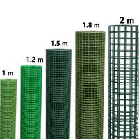 Rouleau de grillage soudé enduit de vinyle 25 mm x 25 mm vert pour clôture avicole