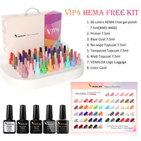 Kit de Vernis à Ongles Gel Acrylique 2026 Venalisa VIP12345 pour Apprentis, Gel UV OEM Ensemble Complet 60 Couleurs, Vernis à Ongles Gel Marque Privée