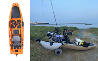 Kayak de pêche à pédales Vicking 9 pieds avec moteur électrique modulaire en HDPE pour 1 personne