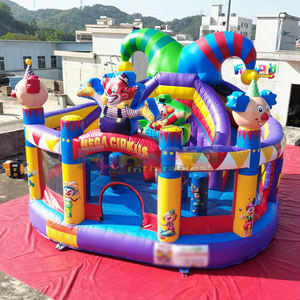 Castillos inflables, casa de brinco inflable tipo circo y tobogán combinados, castillo inflable gigante para exteriores. - Product Image 5