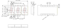 Afficheur LED SMD à 7 segments à 3 chiffres ultra fin de 0,2 pouces pour une utilisation en intérieur Anode commune Rouge