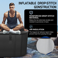 Baignoire gonflable portable de haute qualité pour spa extérieur, bain chaud et froid, avec logo imprimé, pour la récupération des athlètes, type de couverture