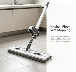 Hot Selling Saker Plus Large Flat <b>Mop</b> Household Cleaning Flat <b>Mop</b> with Bucket Durable Microfiber Floor Cleaning <b>Mop</b> Pads - Product Image 3