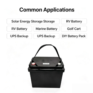Paquete de Baterías LiFePO4 de 12V 100Ah, Carcasa Vacía de ABS con Montaje de Tornillos, Batería de Ciclo Profundo para Almacenamiento de Energía Solar y Respaldo - Product Image 2