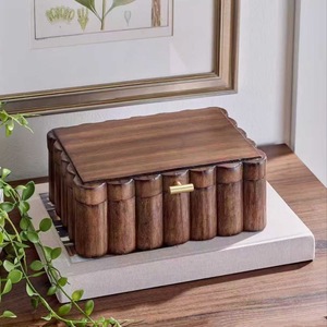 Wooden Jewelry <b>Box</b> Large Capacity Storage With Lid For Gold <b>Earrings</b> And Other Jewelry Organizers - Product Image 2