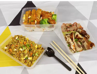 Mercura Contenants de préparation des repas modernes et simples, réutilisables, sans BPA, hermétiques, compatibles micro-ondes, avec couvercles en PP moulé par injection