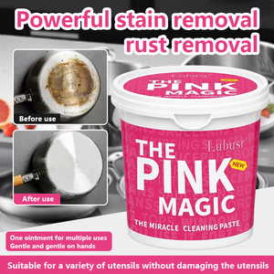 The <strong>pink</strong> <strong>Stuff</strong> Cleaning <strong>Paste</strong> Pot Bottom Black Dirt Household Kitchen Stain Rust Removal Detergent - Product Image 1