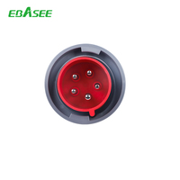 EBASEE Prise Industrielle 32A 6h 250V IP67 2P+E 3 Broches en Cuivre/Nylon, Norme IEC60309, Anti-effraction, Montage en Surface