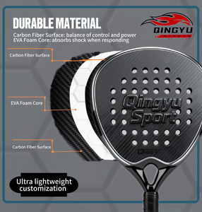 Raquette de paddle personnalisée OEM ODM en fibre de carbone, raquette de paddle-tennis de plage, vente en gros pour clubs sportifs, gymnases, institutions d'entraînement - Product Image 5