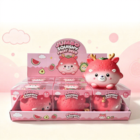 Mini jouet anti-stress à presser en silicone souple, fraise, pastèque, citron, dragon, jouet squishy à remontée lente pour enfants