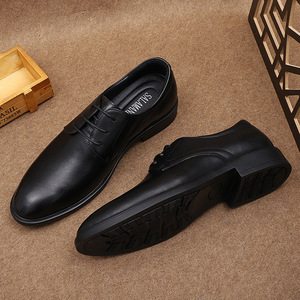 Zapatos Oxford de Hombre Salman, de Piel Genuina, con Punta en Pico, Logotipo Grabado, Suela de Goma Antideslizante, para Oficina y Eventos Formales - Product Image 1