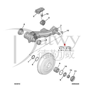 Kit de roulement de roue OE 374839 <span class=keywords><strong>Essieu</strong></span> arrière Convient à CITROEN Xsara PEUGEOT 206 <span class=keywords><strong>306</strong></span> (marque SK) - Product Image 6
