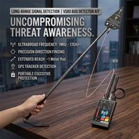 Kit de détection d'appareils espions AI : Détecteur RF et détecteur de caméra professionnel VS80 Pro TSCM