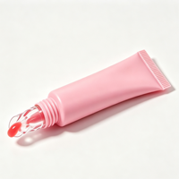 Tube de gloss à lèvres personnalisé avec logo sur le couvercle, 3 ml, 5 ml, 8 ml, tube de gloss à lèvres à presser, tube de baume à lèvres vide, emballage cosmétique en plastique
