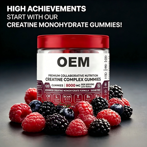 Gomitas de Creatina Compleja OEM ODM, GMP Halal, 120 Unidades, 5000mg de Creatina con L-Carnitina, BCAA, Taurina, B6, B12 - Product Image 3