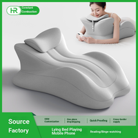 Oreiller de couchage en position ventrale multifonctionnel en latex artificiel tricoté en forme de U avec un design ergonomique