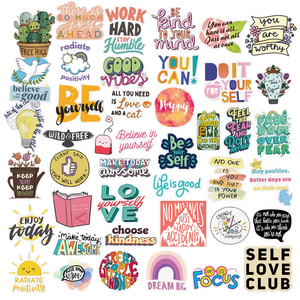 50 Stück Neue Frische Cartoon Inspirierende Zitate Transparente <span class=keywords><strong>PET</strong></span> Gestanzte Aufkleber für Planer und Tagebücher - Product Image 2