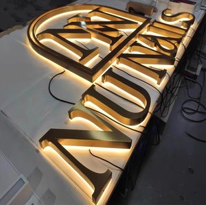 Nguồn Nhà Sản Xuất Thép Không Gỉ <span class=keywords><strong>LED</strong></span> Ánh Sáng Đăng Ánh Sáng up Letters 3D Chữ Cho Logo Của Công Ty Tên - Product Image 4