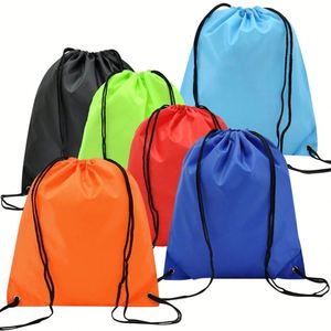 Promotional Custom Logo 210D Polyester Shopping Draw String Bag Sport Gym Bag <b>Drawstring</b> <b>Backpack</b> - Product Image 1