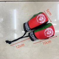 Logo personnalisé drapeau du pays mini gants de boxe voiture suspendus Llavero Boxeo mexique gants de boxe porte-clés pour cadeau promotionnel