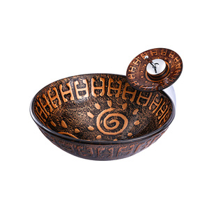 <span class=keywords><strong>Listo</strong></span> para nave marrón patrón de textura de lavado de cara de baño vanidad lavabo pequeño China negro <span class=keywords><strong>mate</strong></span> cuencas barato Baño - Product Image 2
