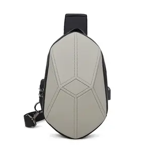 2020 новый дизайн в наличии USB-порт жесткая мужская нагрудная водонепроницаемая сумка через плечо с замком