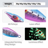 Leurre artificiel rigide en fer lumineux bionique pour la pêche à la truite et aux petites abeilles, 40g avec hameçons