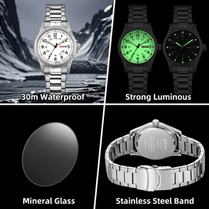 Reloj de Cuarzo Luminoso de Doble Calendario de 38 mm para Hombre, Venta al por Mayor, Alta Calidad, Montre Homme - Product Image 2