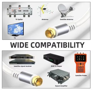 <span class=keywords><strong>Cable</strong></span> coaxial RG6 75Ω con conectores macho tipo F a macho tipo F <span class=keywords><strong>Cable</strong></span> <span class=keywords><strong>de</strong></span> <span class=keywords><strong>antena</strong></span> <span class=keywords><strong>de</strong></span> satélite RG6 <span class=keywords><strong>Cable</strong></span> <span class=keywords><strong>de</strong></span> extensión coaxial blanco - Product Image 4