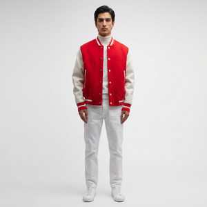 Vente en gros FINER THREADS Blouson universitaire personnalisé Service OEM Tricoté Respirant Col montant Hiver Vêtements d'équipe universitaires pour hommes - Product Image 1