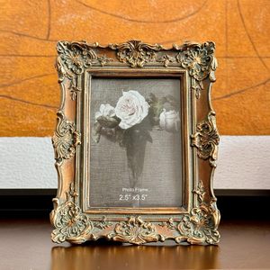 2.5x3.5 Small Vintage Picture <strong>Frame</strong> <strong>Antique</strong> Wallet Size Photo <strong>Frame</strong> Retro Mini Resin <strong>Frame</strong> American Style European Home Decor - Product Image 4