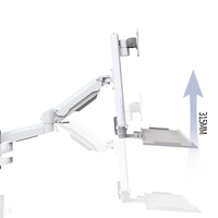 Meisonic T8-GA02KB nouveau support de ressort à gaz de bras de moniteur industriel conçu pour les applications de machine de détecteur de métaux à deux sections