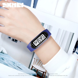 Skmei <b>Rectangular</b> Wristband Digital <b>Watch</b> Water Resistant 50M Unisex Sports <b>Watch</b> With Luminous Display For Outdoor Activities - Product Image 5