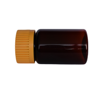 Bouteille en plastique PET ambre foncé de 70ml avec bouchons en aluminium pour préparation orale solide Pilule, tablette, capsule Original Usine pas cher