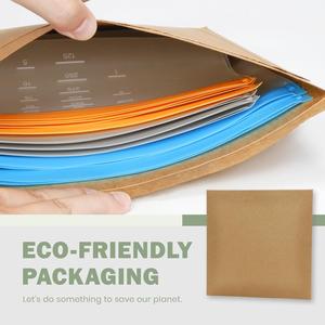 ถุงเก็บอาหารแบบใช้ซ้ำได้ ปลอดภัยสำหรับเครื่องล้างจาน ปราศจากสาร BPA ถุงแช่แข็งแบบตั้งได้ ป้องกันการรั่วซึม ขนาดแกลลอน สำหรับหมักเนื้อ สลัด ผลไม้ - Product Image 5