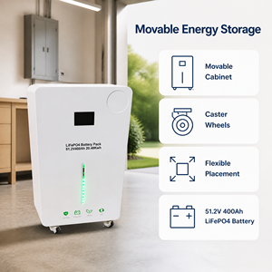 Système de stockage de batterie de secours domestique LiFePO4 51,2 V 400 Ah avec protection BMS, écran tactile HD, surveillance CAN, RS485 et Wi-Fi - Product Image 2