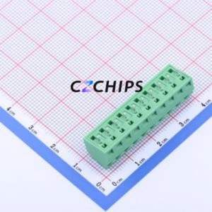 JL102-38110G01 <b>Screw</b> Terminal <b>Block</b> Through hole Component (THT),P=3.81mm Connector 1x10P 3.81mm Green Through Hole - Product Image 2