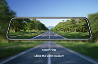Dash Cam Avant et Arrière 1080P 10 "Inch Stream Full Hd Touch Dual Lens Car 1080p Camera Dash Cam Car Black Box Vehicle Dvr Mirror