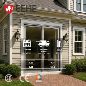 Eehe <span class=keywords><strong>Porte</strong></span> <span class=keywords><strong>coulissante</strong></span> incurvée Aluminium à double vitrage <span class=keywords><strong>Porte</strong></span> <span class=keywords><strong>coulissante</strong></span> en verre teinté économe en énergie - Product Image 2