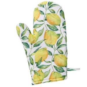 100% 면 열 저항성 맞춤 디자인 손 오븐 장갑 요리 오븐 주방 장갑 셰프 냄비 홀더 티 타월 세트 - Product Image 1