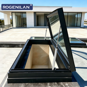 Fenêtres de <span class=keywords><strong>sous</strong></span>-sol en aluminium à rupture de pont thermique insonorisées ROGENILAN pour l'extérieur, avec double vitrage trempé, pour maisons - Product Image 4