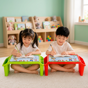 Table carrée moderne en plastique PP pour enfants, multifonctionnelle, légère, durable, non toxique, écologique, portable, pour une personne, utilisation en chambre - Product Image 2