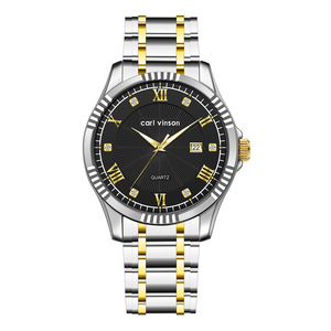 Reloj de Cuarzo para Hombre de Negocios con Correa de Acero Inoxidable, Resistente al Agua, Esfera Grande, Reloj de Pulsera con Fecha - Product Image 6