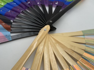 Clack Fan thăng hoa gấp nhảy có thể gập lại khoảng trống quạt 13 inch lớn màu trắng biểu tượng tùy chỉnh lươi tay vỗ tay nhấp vào người hâm mộ - Product Image 5