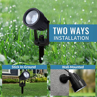 Spot solaire à changement de couleur étanche à LED réglable Spot extérieur Yard RGB Landscape Light Solar Garden Light