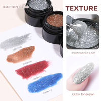 Magic Cube Flash Builder Gel Glitter Hard Gel Builder Gel pour Ongles, Gel d'Extension d'Ongles, OEM ODM, Sans HEMA ni TPO, Conforme CPSR